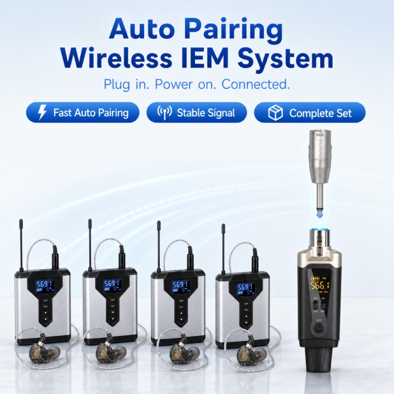 In Ear Monitor Iem - Kablosuz IEM Sistemi: 1 Verici, 4